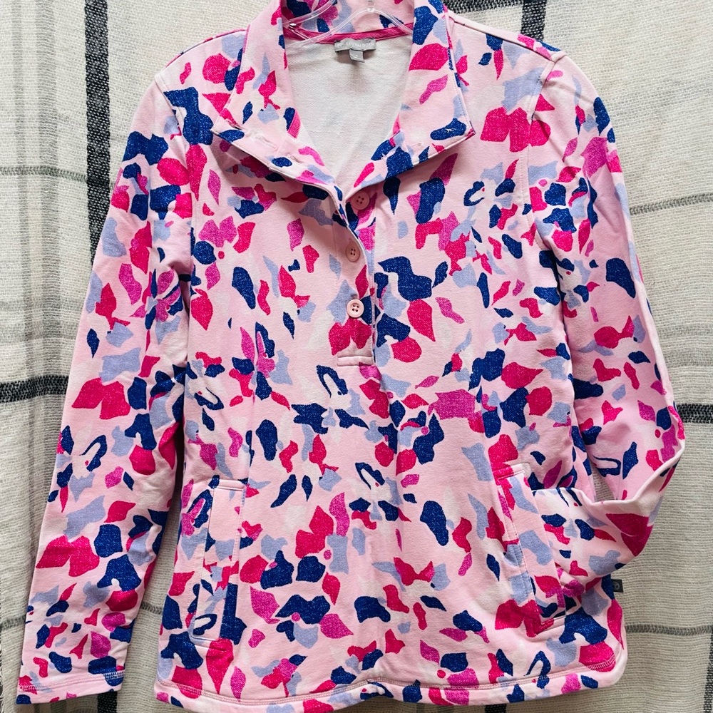 Talbots Vibrant Pink and Blue Blazer